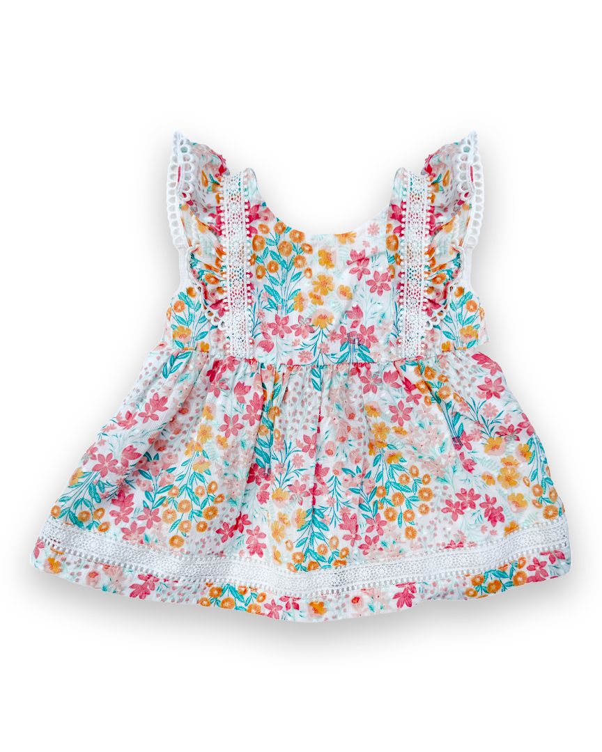 Orange/Blue Tommy Bahama Floral Dress, 18M