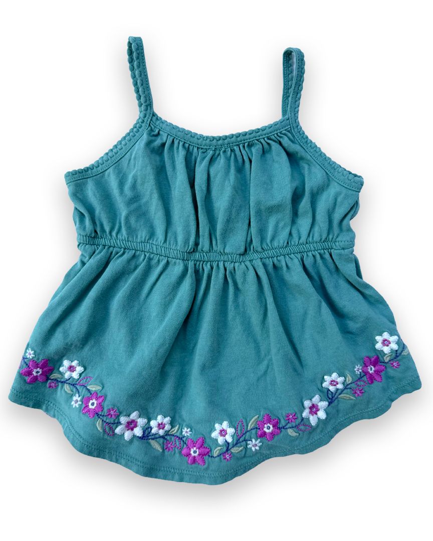 Teal Baby Gap Floral Cami, 12-18M