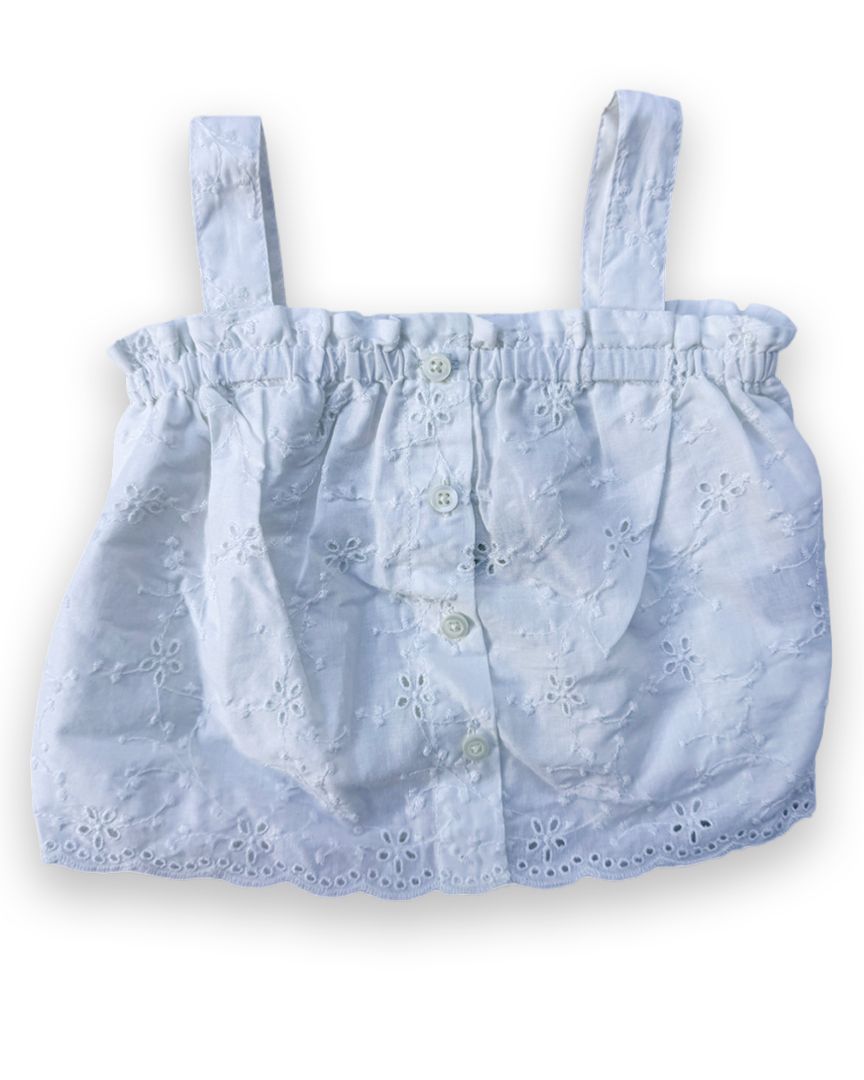 White  Baby Gap Eyelet Blouse, 18M