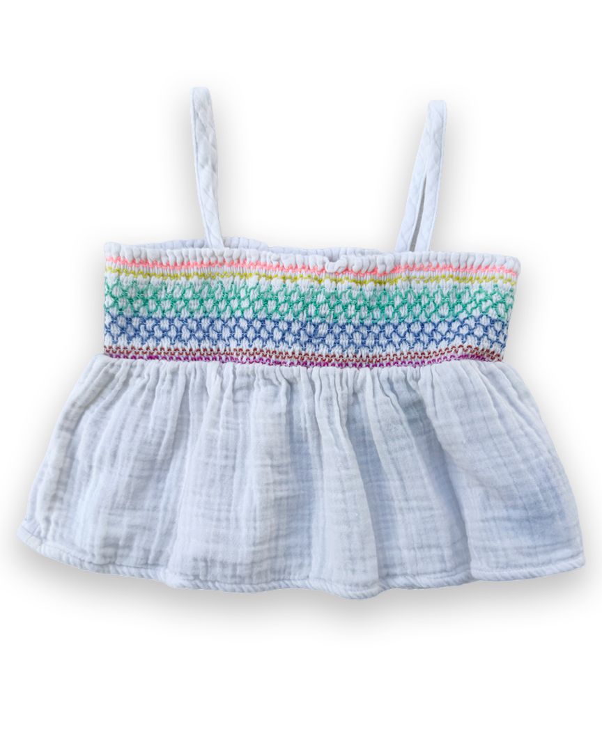 White  Baby Gap Linen Top, 2T