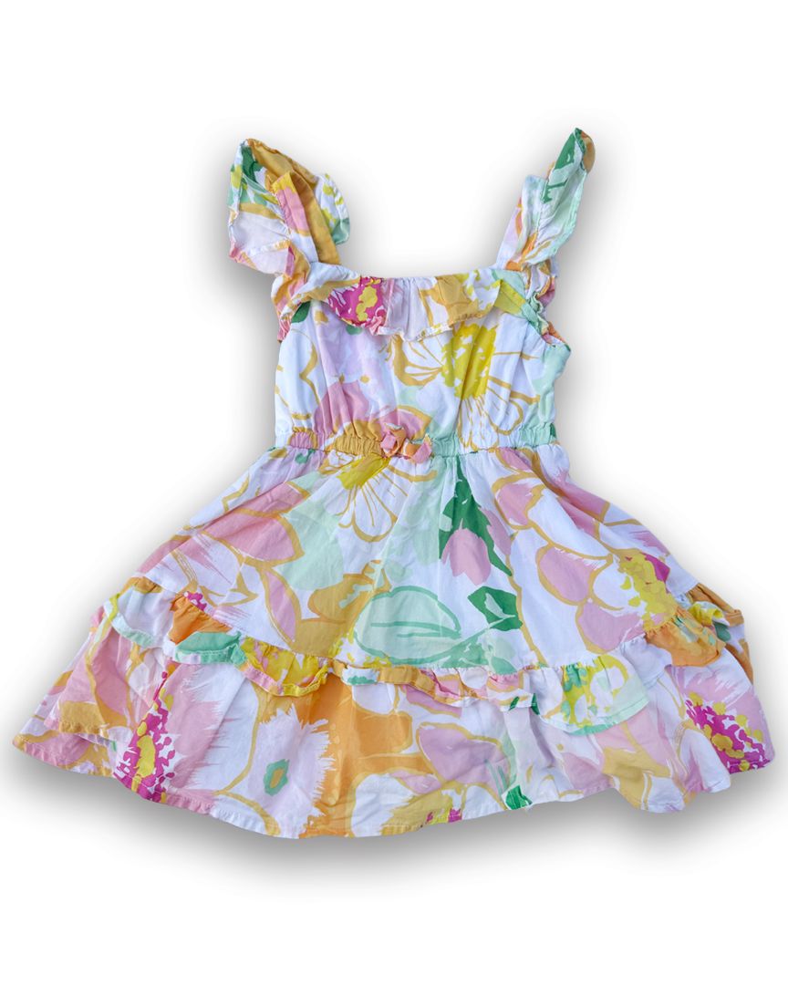 Yellow  Janie and Jack Floral Sundress, 2T