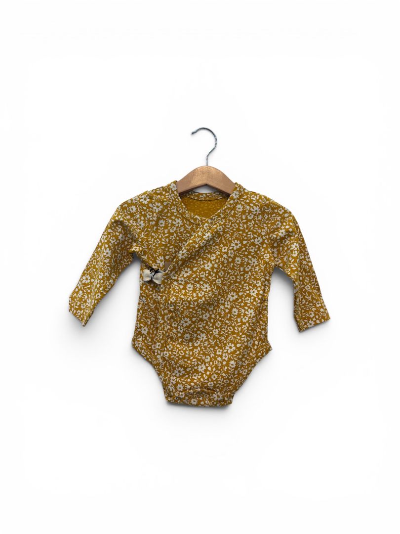 Yellow Helmsie Floral Bodysuit, 9-12M (New with Tags)