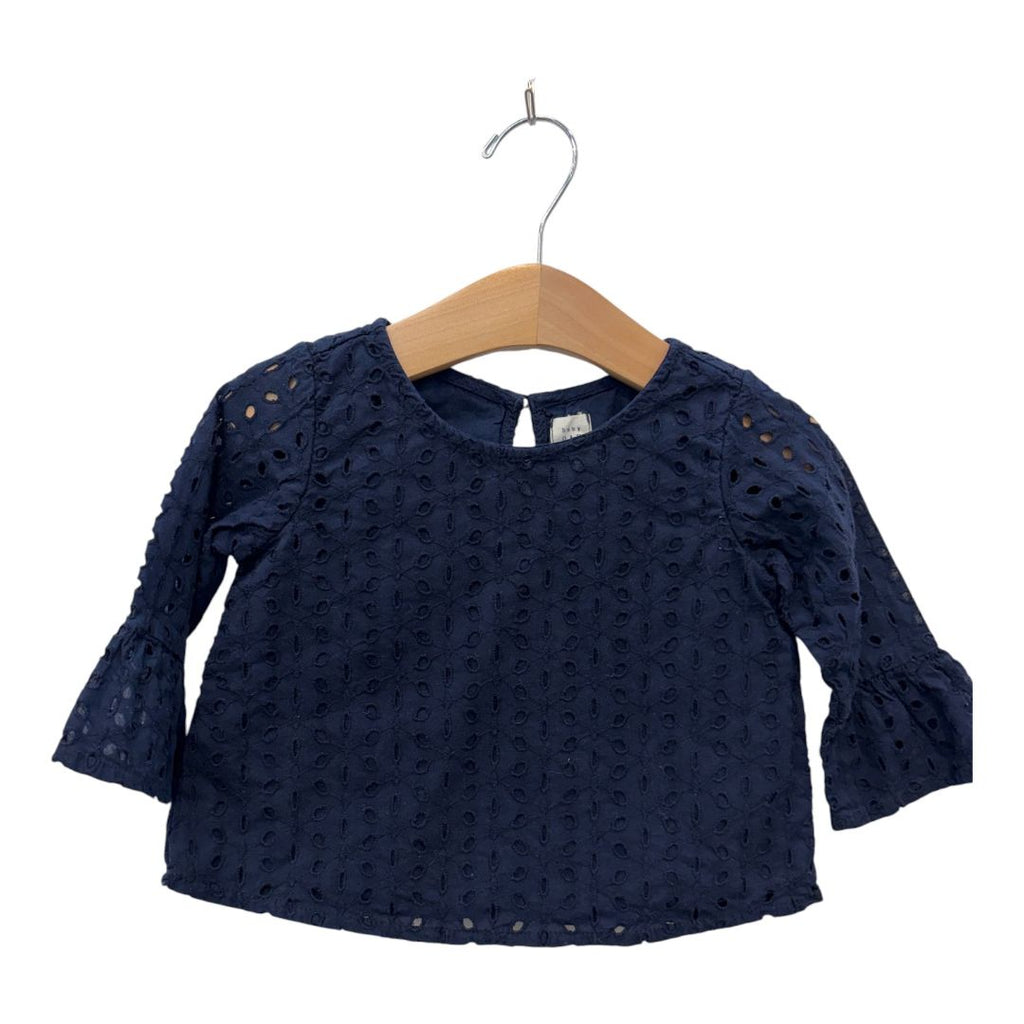 Navy Baby Gap Eyelet Blouse, 18-24M