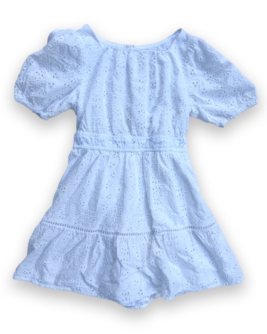 White Vineyard Vines Eyelet Dress, 8Y