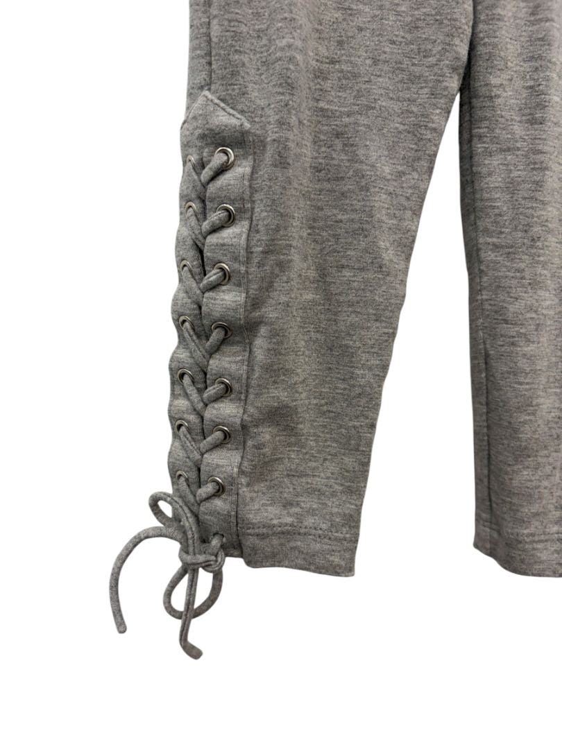 Gray Flowers by Zoe Lace-Up Leggings – Size 3T