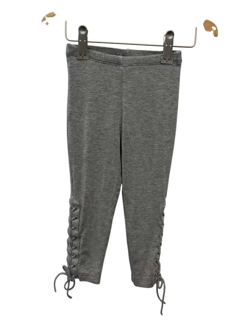 Gray Flowers by Zoe Lace-Up Leggings – Size 3T