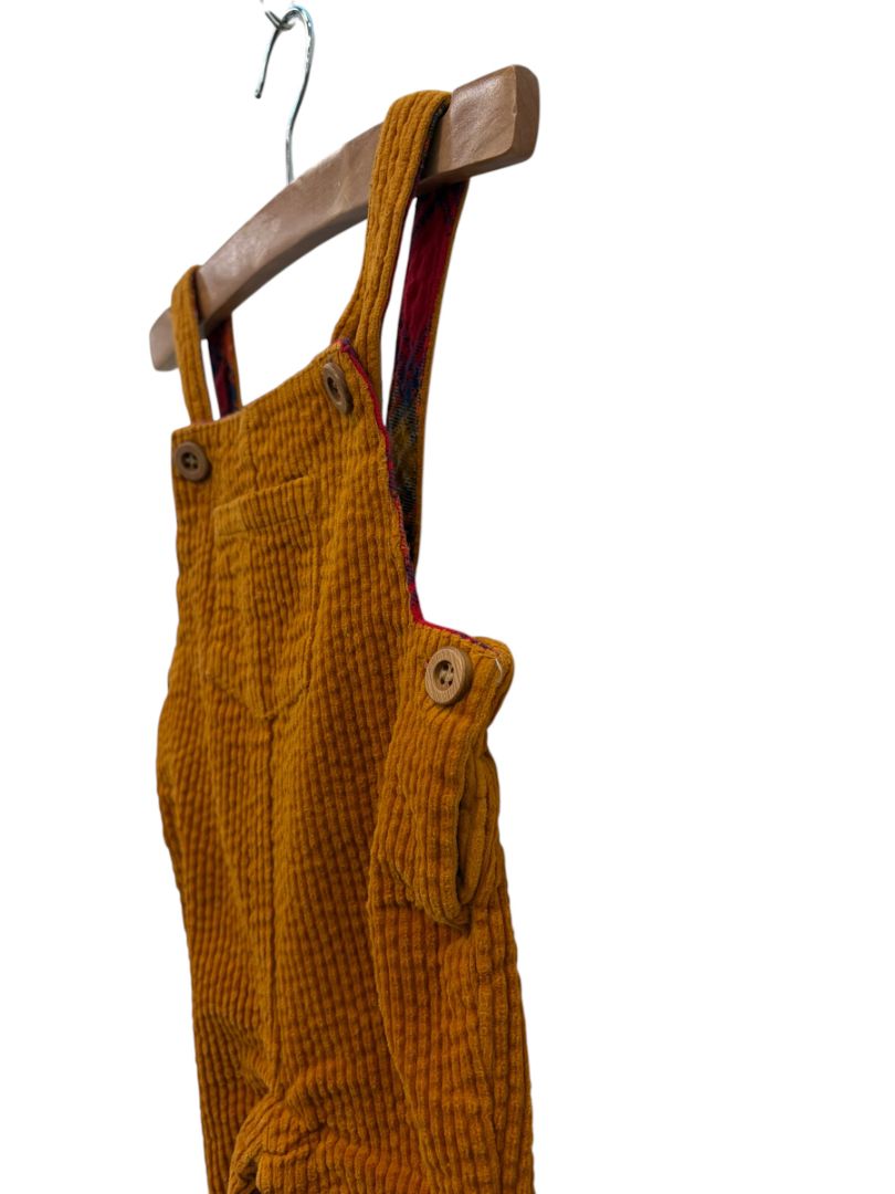Mustard Tahari Corduroy Overalls, 0-3M