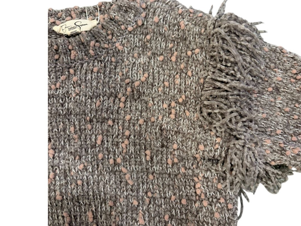 Gray/Pink Jessica Simpson Fringe Sweater, 4T