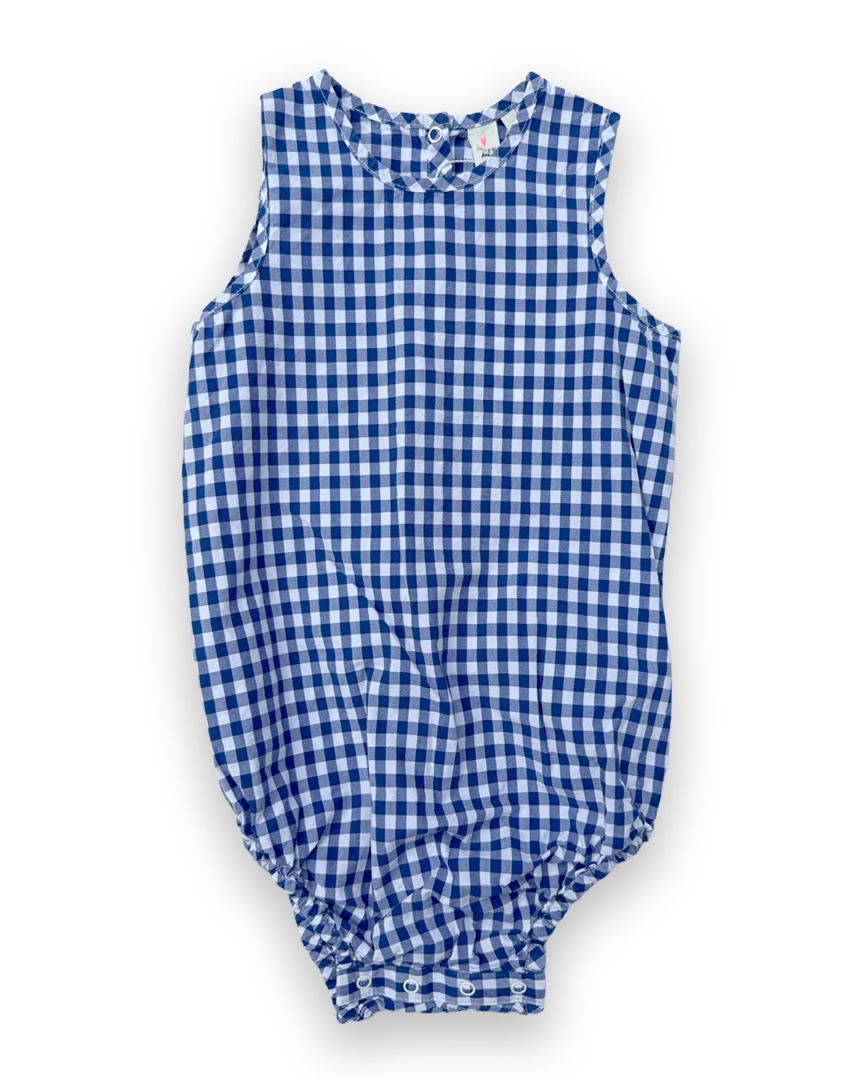 Blue/White Crewcuts Gingham Bodysuit, 18M