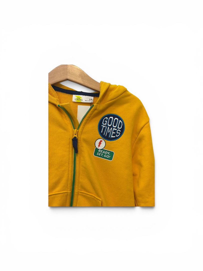Yellow Epic Threads Good Times Hoodie, 3T