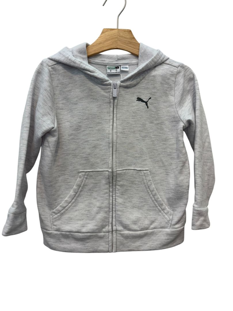 Gray Puma Zip-Up Hoodie – Size 3T