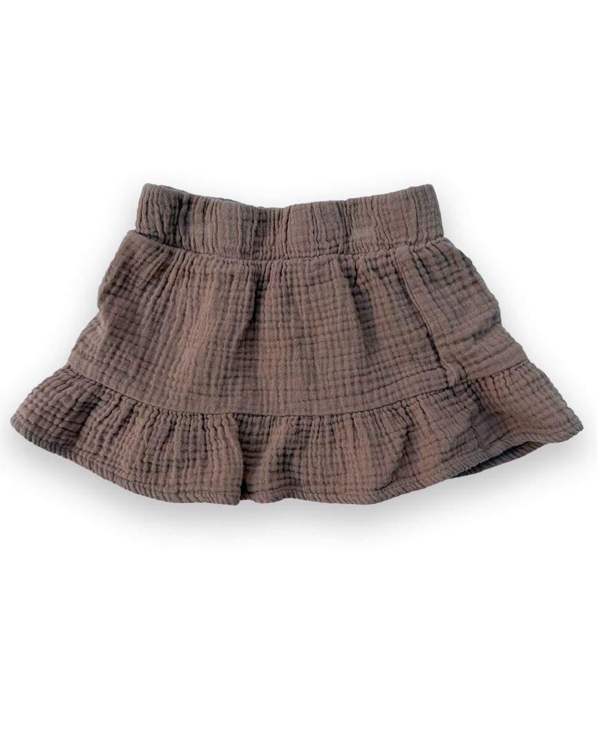 Brown Real Love Linen Skort, 18M