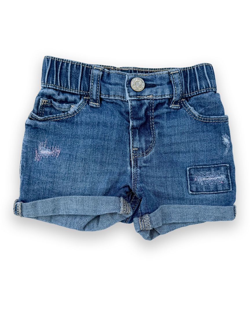 Blue Baby Gap Shimmer Jean Shorts, 18M