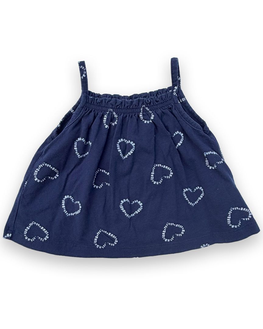Blue Baby Gap Heart Tank, 12-18M