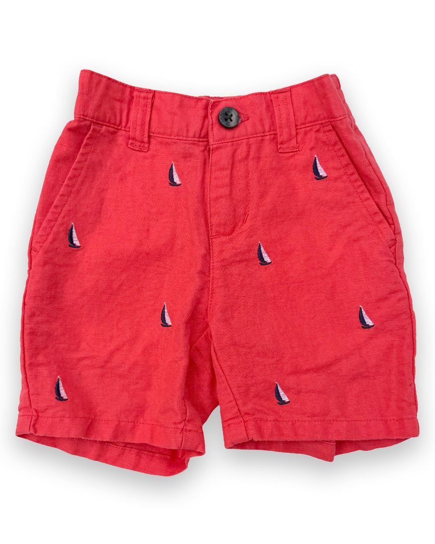 Orange Janie and Jack Sailboat Shorts, 12M