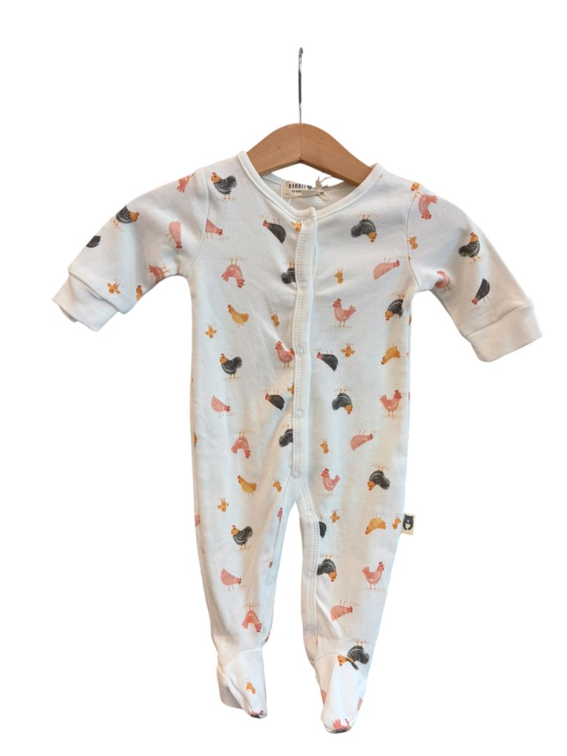 White Rabbit Bear Chicken Zippy, 0-3M (Brand New with Tags)