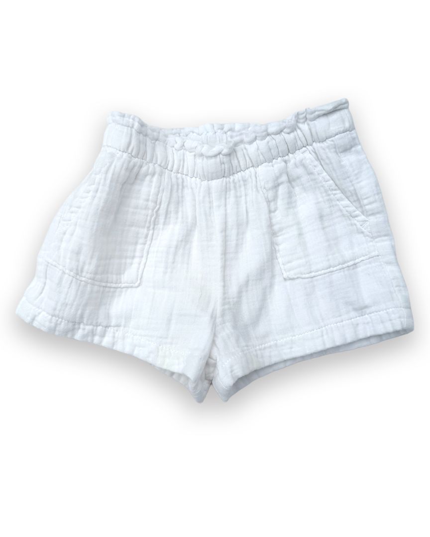 White Baby Gap Linen Shorts, 3T