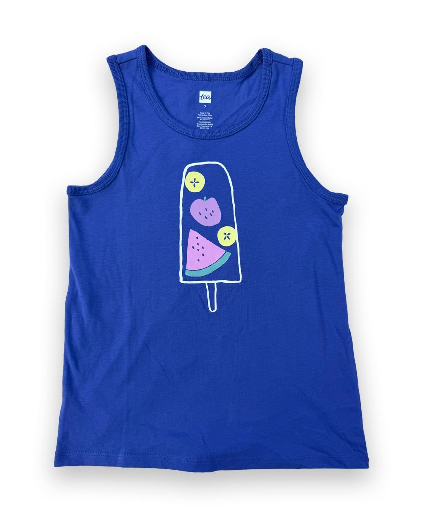 Blue Tea Collection Popsicle Tank, 7Y (Brand New with Tags)