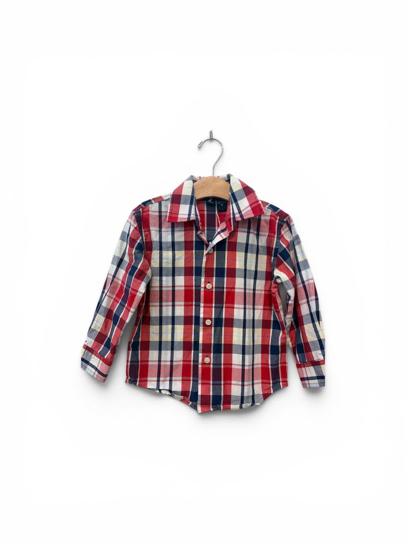 Red/White/Blue Nautica Plaid Button Down, 3T