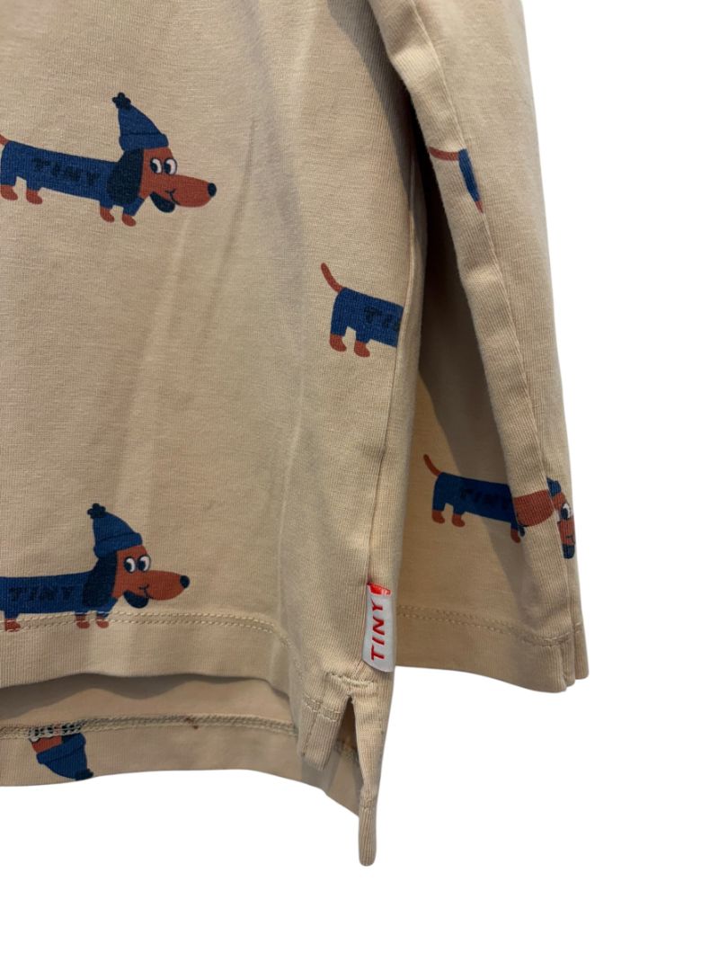 Beige Tinycottons Dog Long Sleeve Shirt – Size 6T