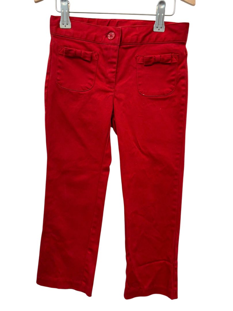 Red Janie and Jack Bow Khakis – Size 4T