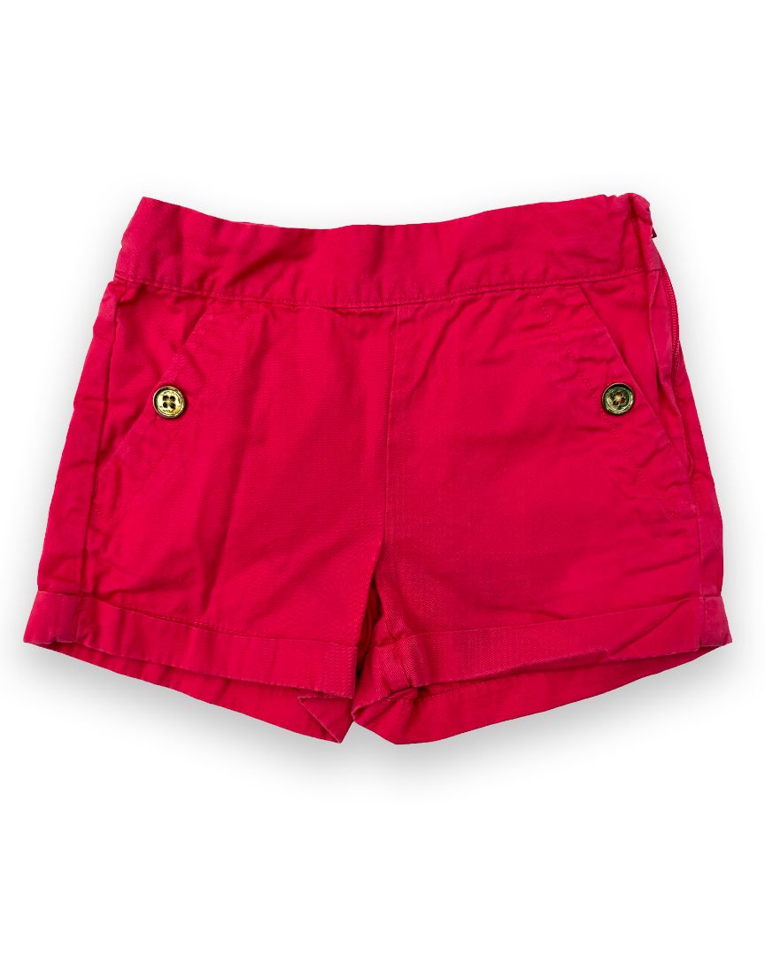 Coral Janie and Jack Button Shorts, 4T