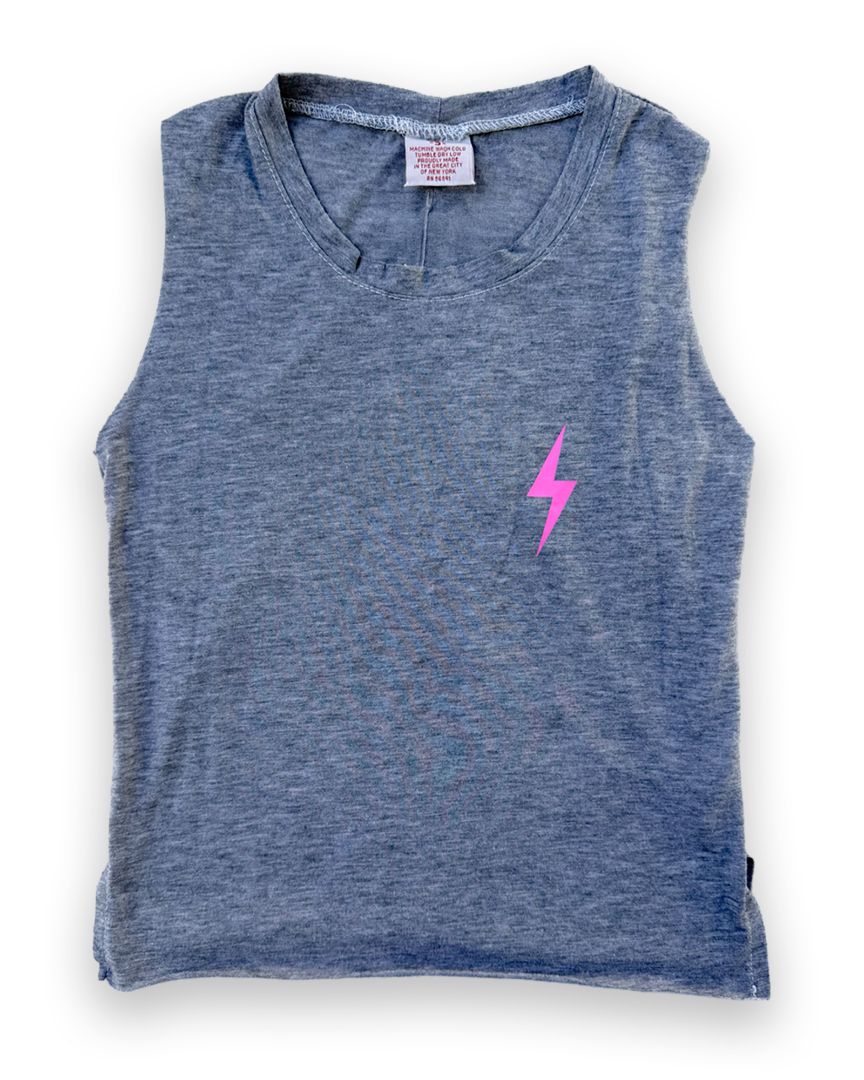 Gray Firehouse Lightning Bolt Tee, 7T