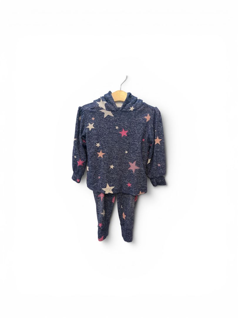Navy & Pink Baby Gap Star Knit Set, 18-24M