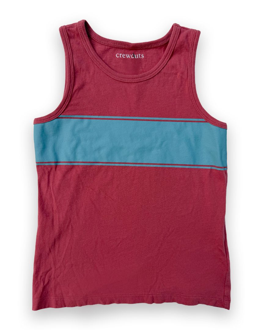 Red/Blue Crewcuts Sleeveless Tee, 8-9