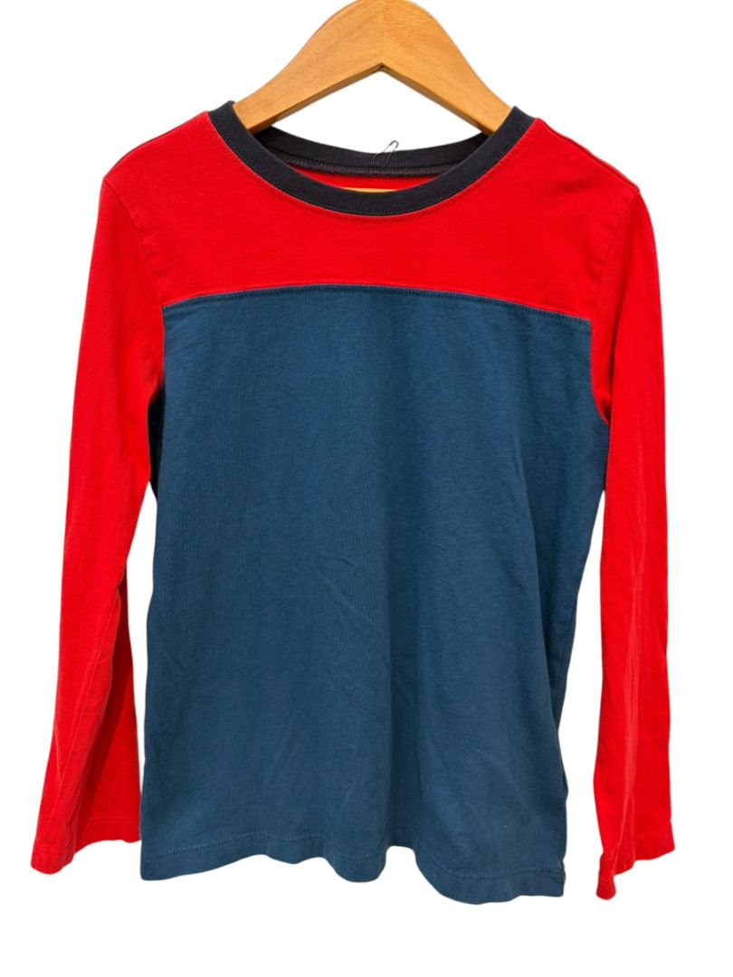 Red & Navy Crewcuts Baseball Tee – Size 6-7Y