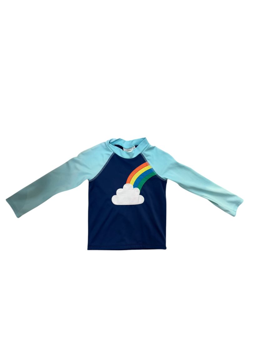 Blue Baby Boden Rainbow Rashguard, 24M