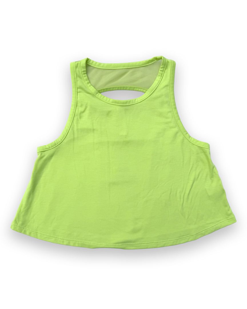 Lime Zella Mesh Back Tank, 8Y