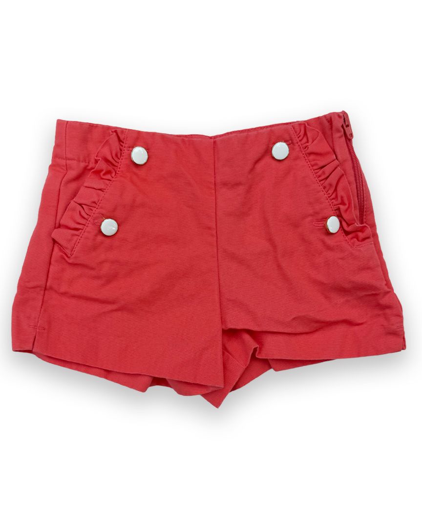 Coral Janie and Jack Button Shorts, 2T
