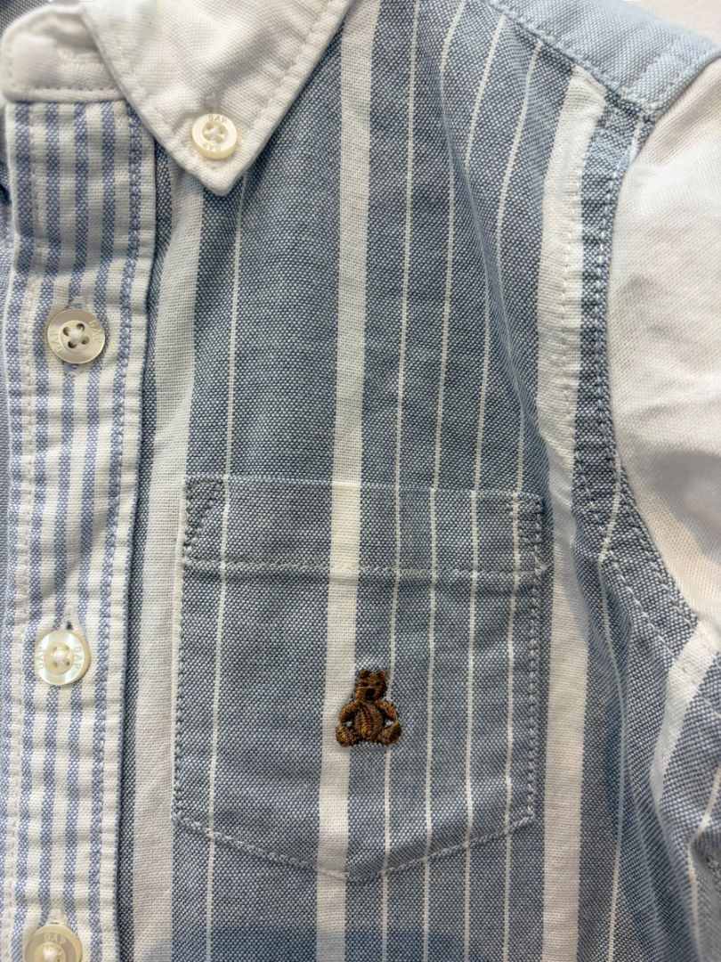 Blue & White Baby Gap Striped Button-Down – Size 4T