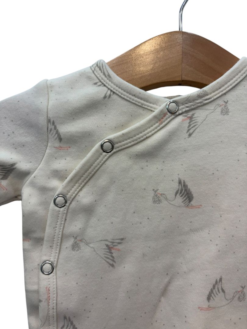 White Pehr Bird One-Piece – Size 0–3M