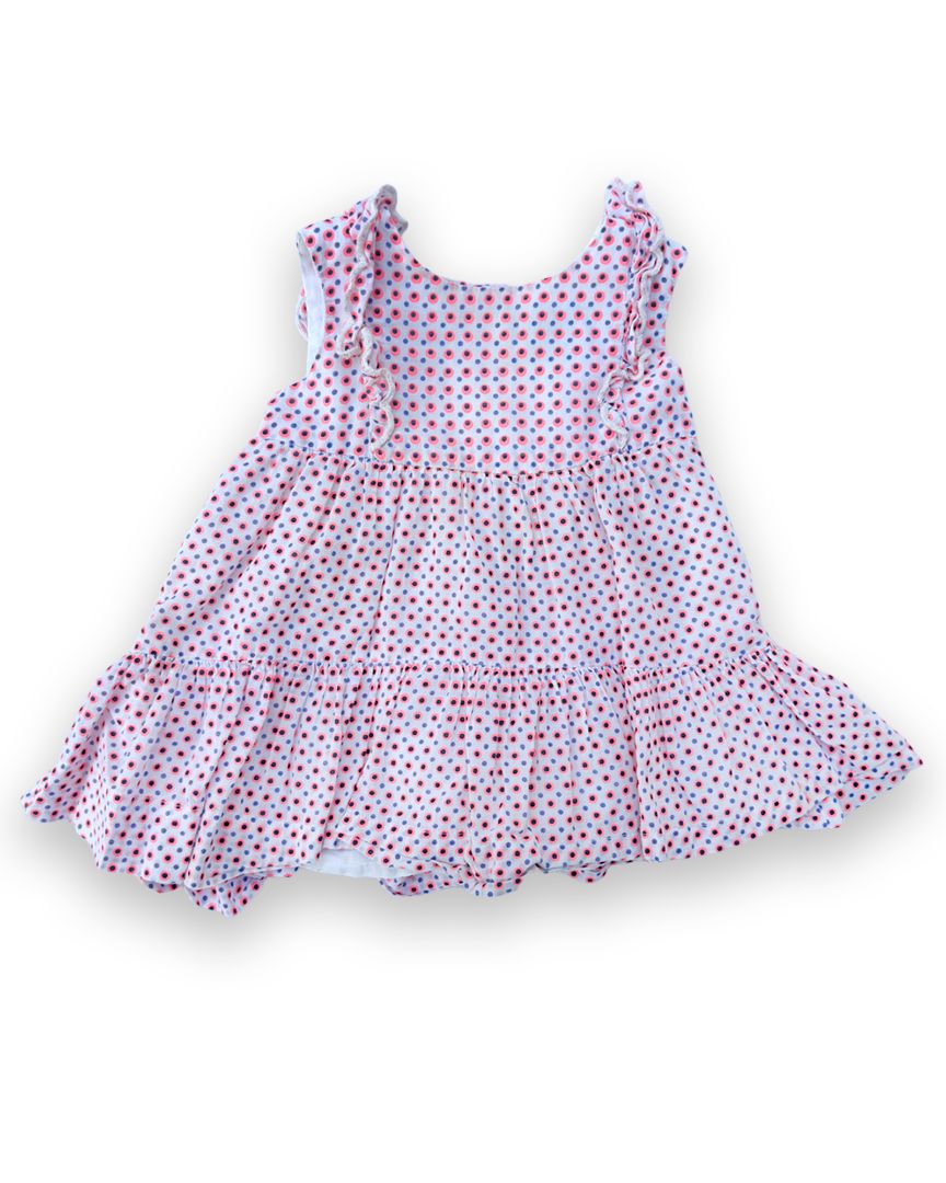 Orange/Purple Baby Gap Dot Dress, 6-12M