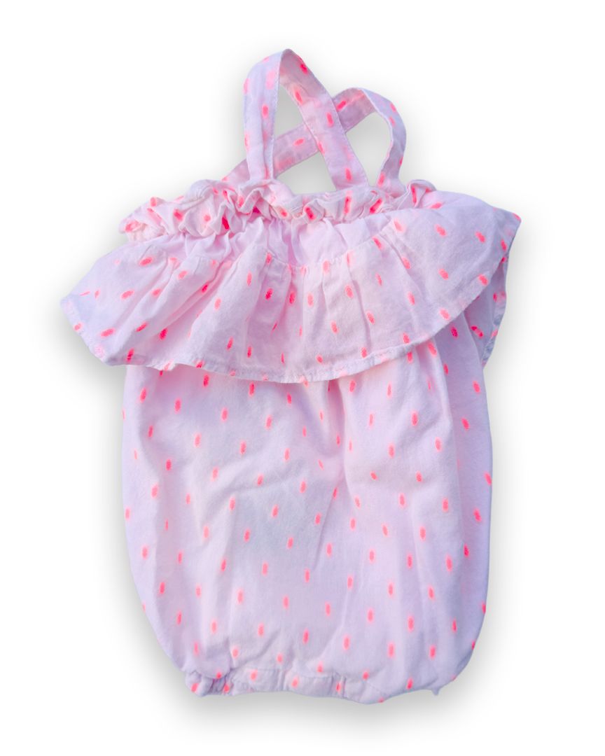 Pink Janie and Jack Ruffle Romper, 0-3M