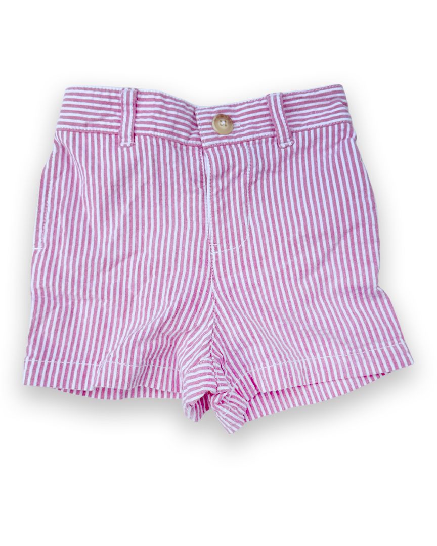 Pink Ralph Lauren Seersucker Shorts, 3M