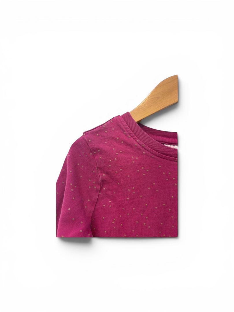 Magenta Hanna Andersson Gold Dot Long Sleeve, 6-7