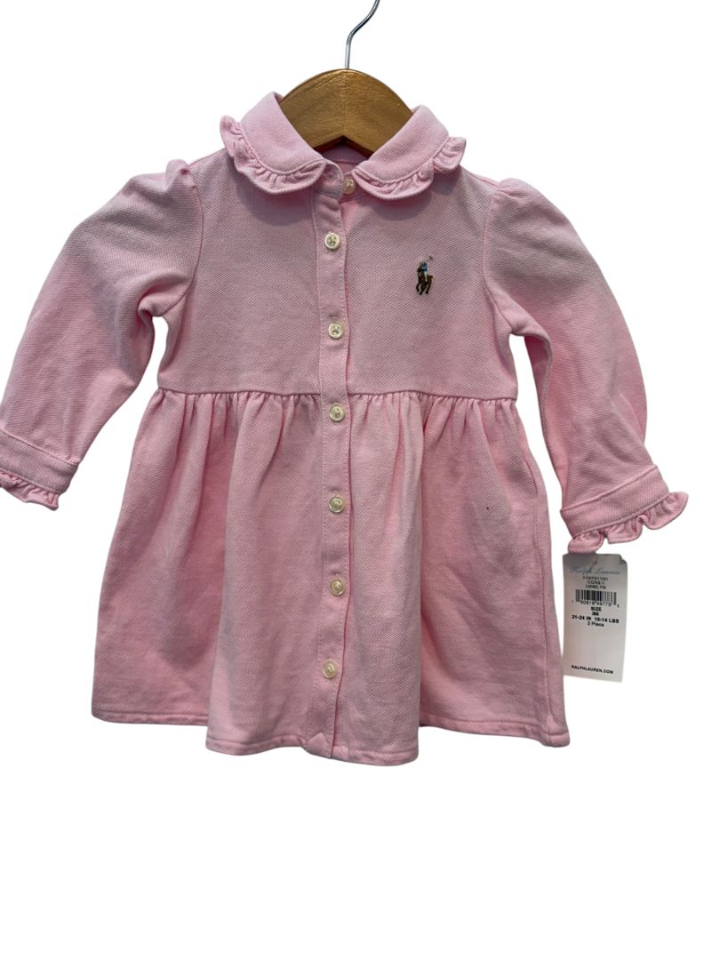 Pink Ralph Lauren Polo Dress Set, 3M (Brand New)