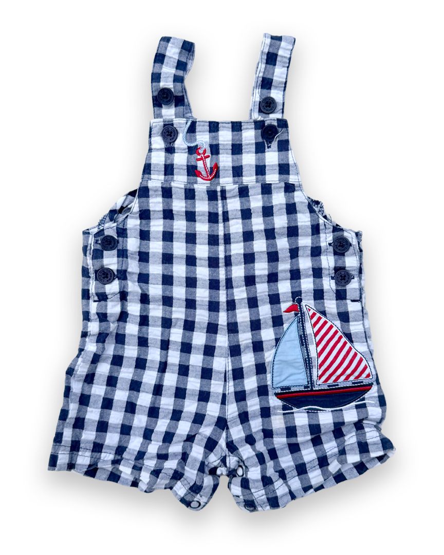 Navy/White Little Me One-Piece, 9M