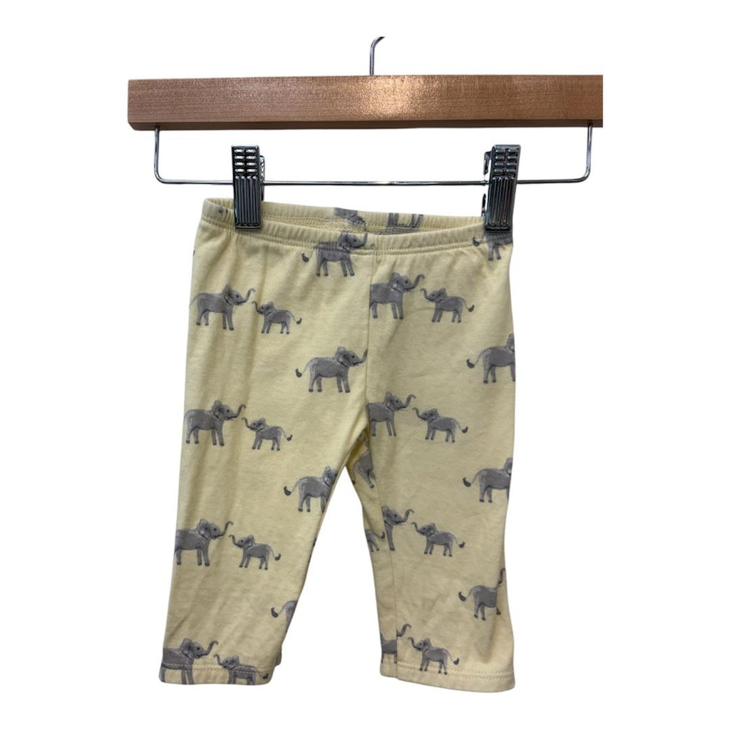 Yellow Janie and Jack Elephant Bodysuit and Pant Set, 3-6M