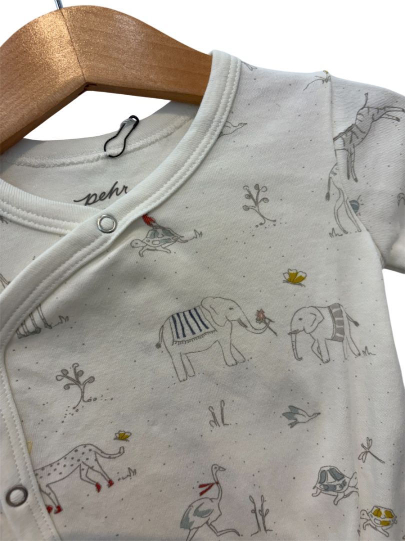 Cream Pehr Animal Bodysuit, 3-6M