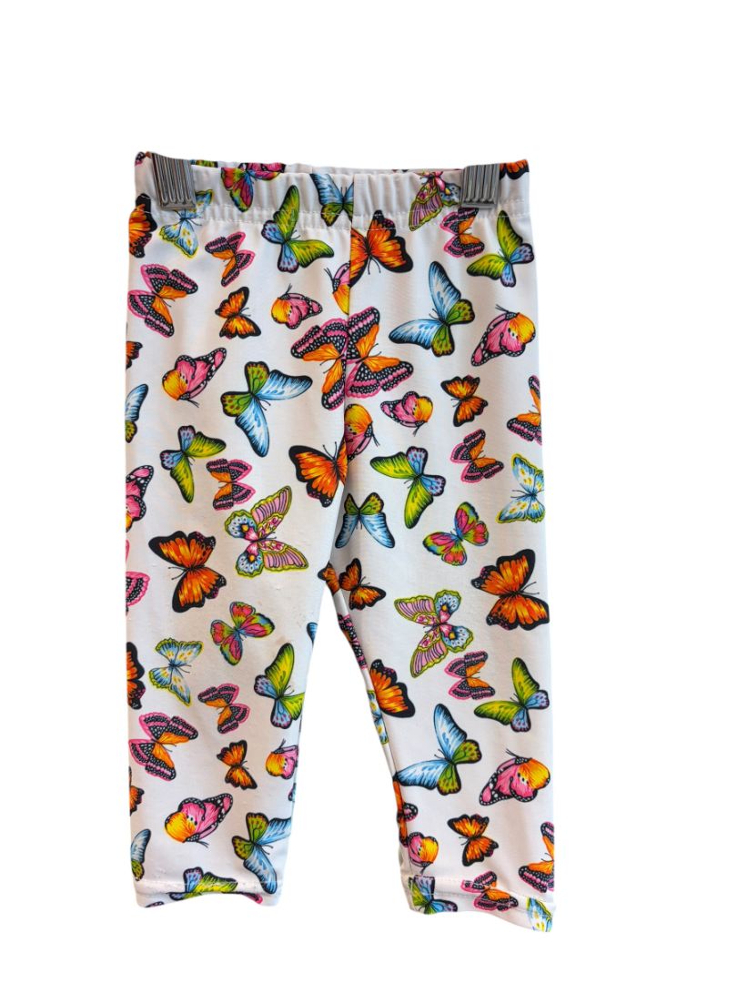 White Dori Creations Butterfly Leggings, 0-6M