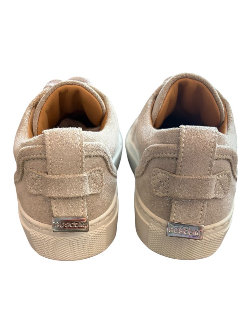 Silver Buscemi Shiny Sneakers, 8.5c