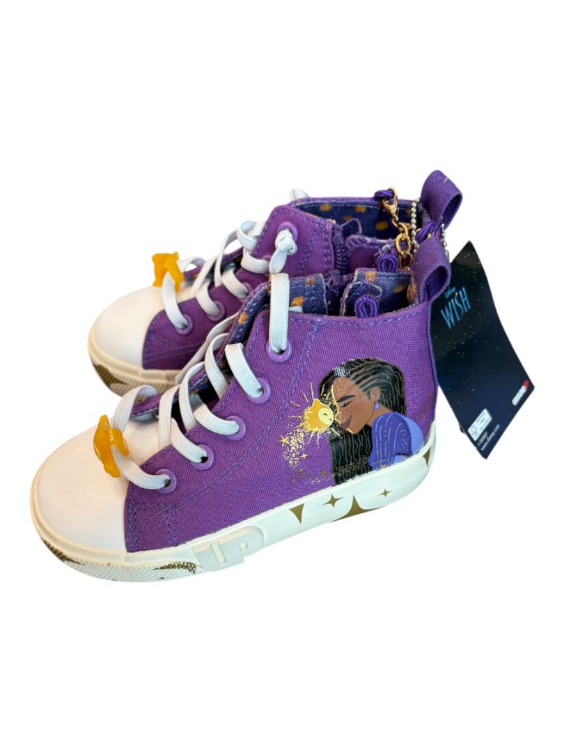 Purple Disney Wish High-Top Sneakers, 8c (Brand New with Tags)