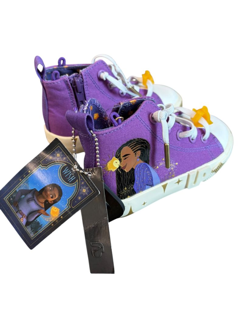 Purple Disney Wish High-Top Sneakers, 8c (Brand New with Tags)