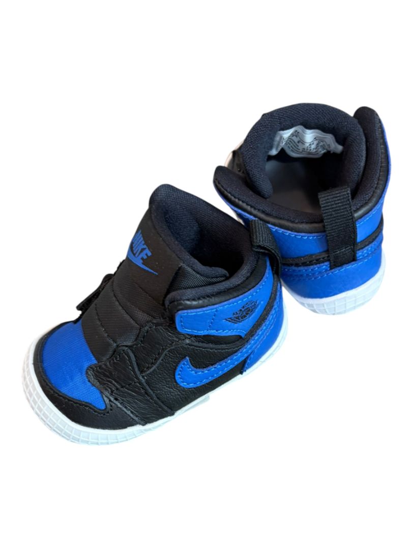 Black/Blue Nike Jordan Crib Booties, 2c