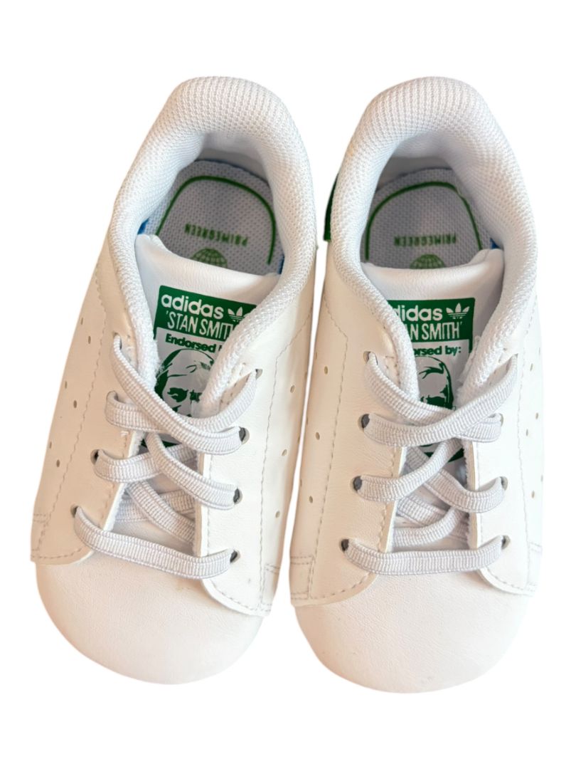 White/Green Adidas x Stan Smith Sneakers, 3c