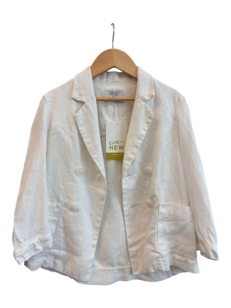 Cream Parade Mode Linen Blazer, 6T